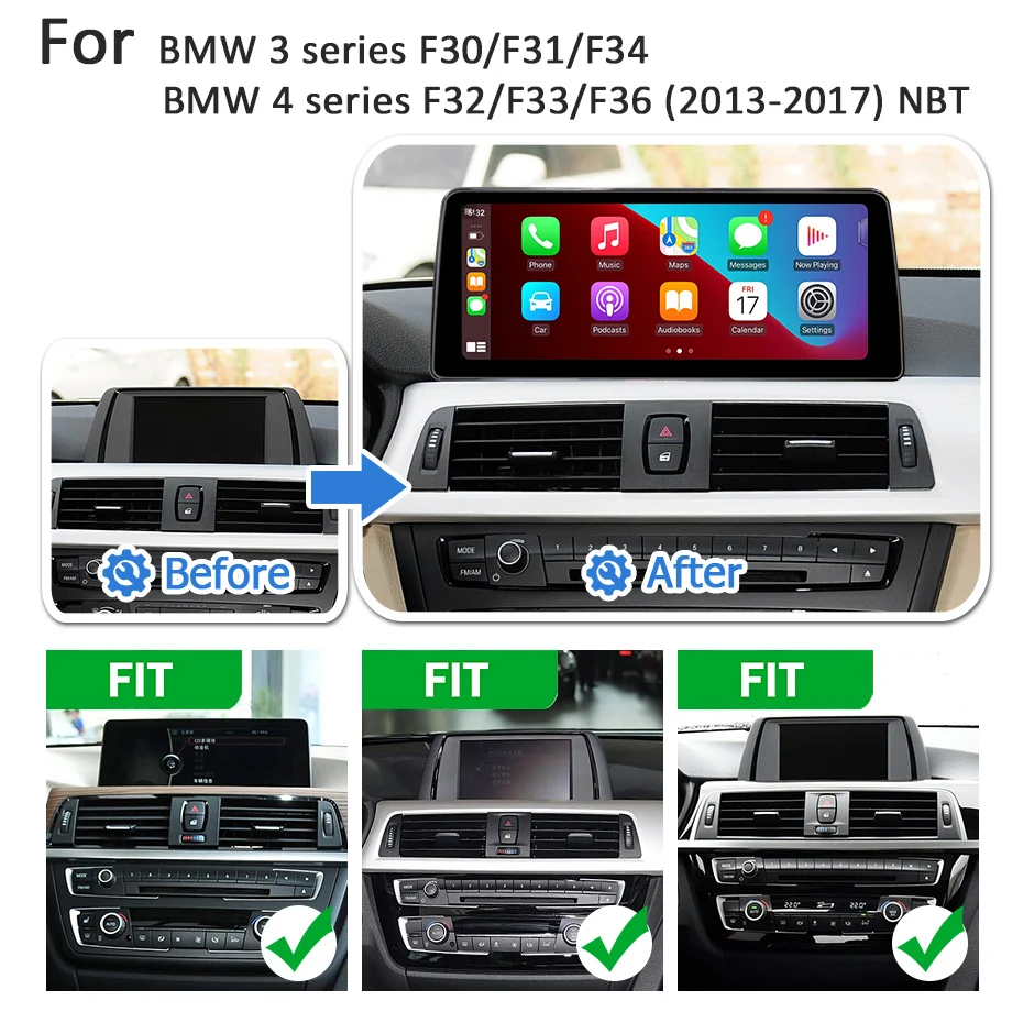 Wondefoo 13'' Linux car radio wireless carplay For BMW 1/2 series F20/F21/F23 cabrio with android auto touch screen Audio stereo