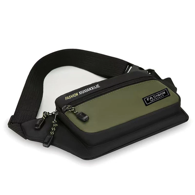 Neutrale, quadratische Tasche für Damen und Herren, vielseitig einsetzbar für besondere Anlässe, geeignet für Geschäftsreisen, Brusttasche. – Detail 6