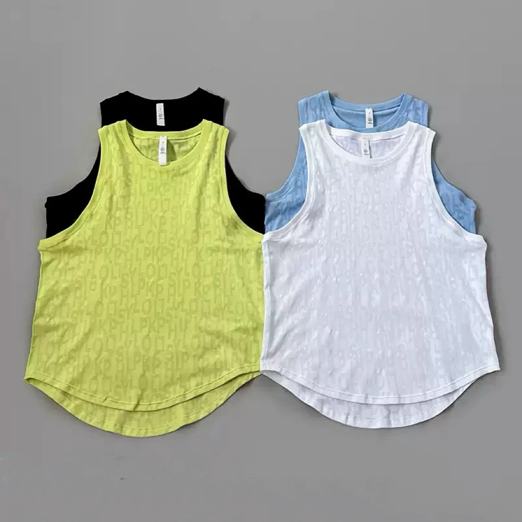 New Sleeveless Pilates Sports Blouse for Women's Summer Thin Vest Fitness Quick-drying Sleeveless Yoga Shirts Top Loose Suit