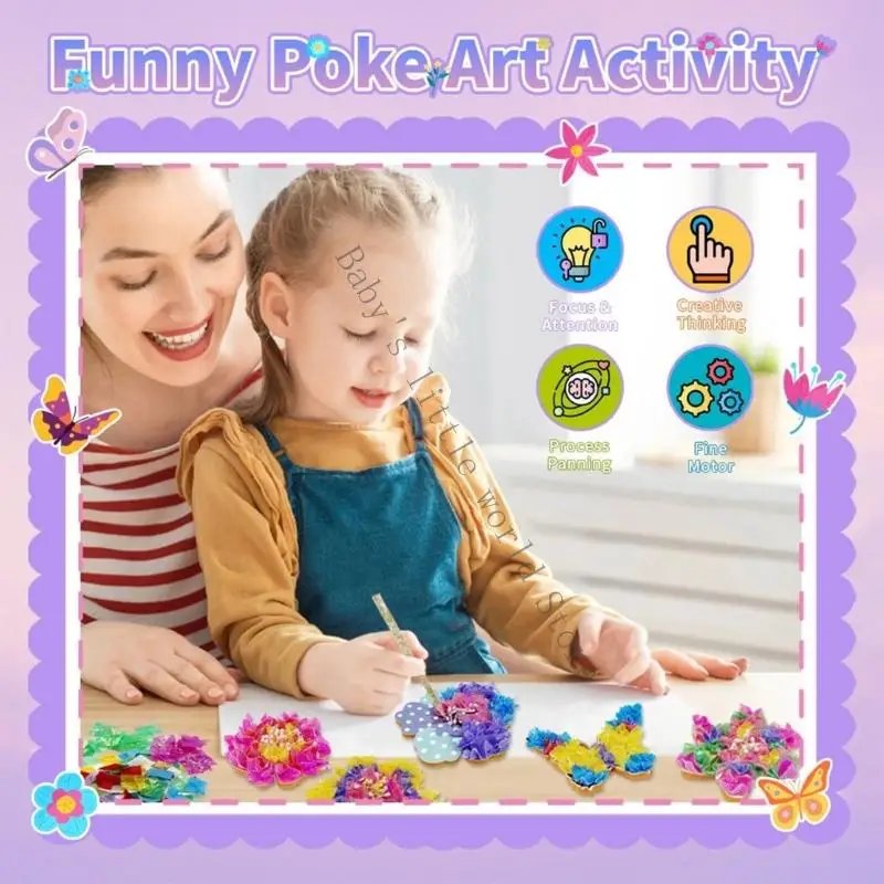 Flor Press Craft Set para crianças Atividade tecelagem Diy Projeto plástico seguro Educational Handmade Toy Creative Gift