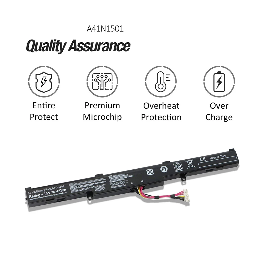 A41N1501 Battery 15V 48Wh Replacement for ASUS ROG G752VW GL752VL GL752VW N752VW N552V N552VX N752V Series A41LK9H L41LK2H