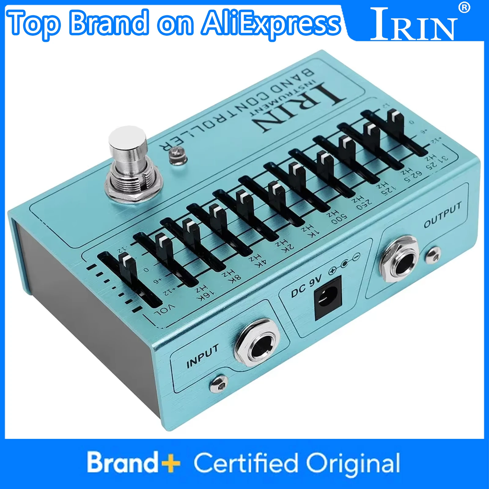 

IRIN AN-40 BAND CONTROLLER Педаль эквалайзера 10-полосный эквалайзер Педаль эффектов для гитары и бас-гитары, включая 4/5/6/7 струнную гитару