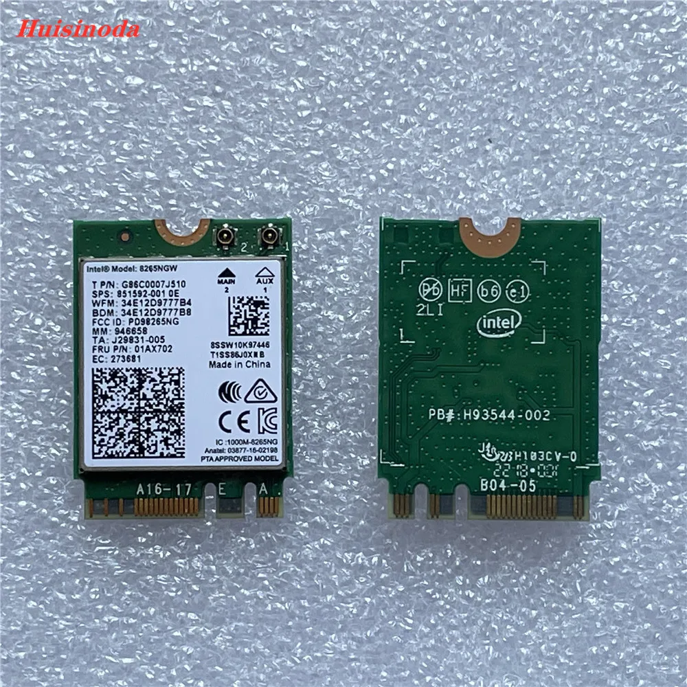 Wireless 8265NGW Card Wifi Bluetooth for Lenovo ThinkPad X280 T480 T480s T580 P52s L480 L580 L380 T570 T470 P51 X270 01AX702