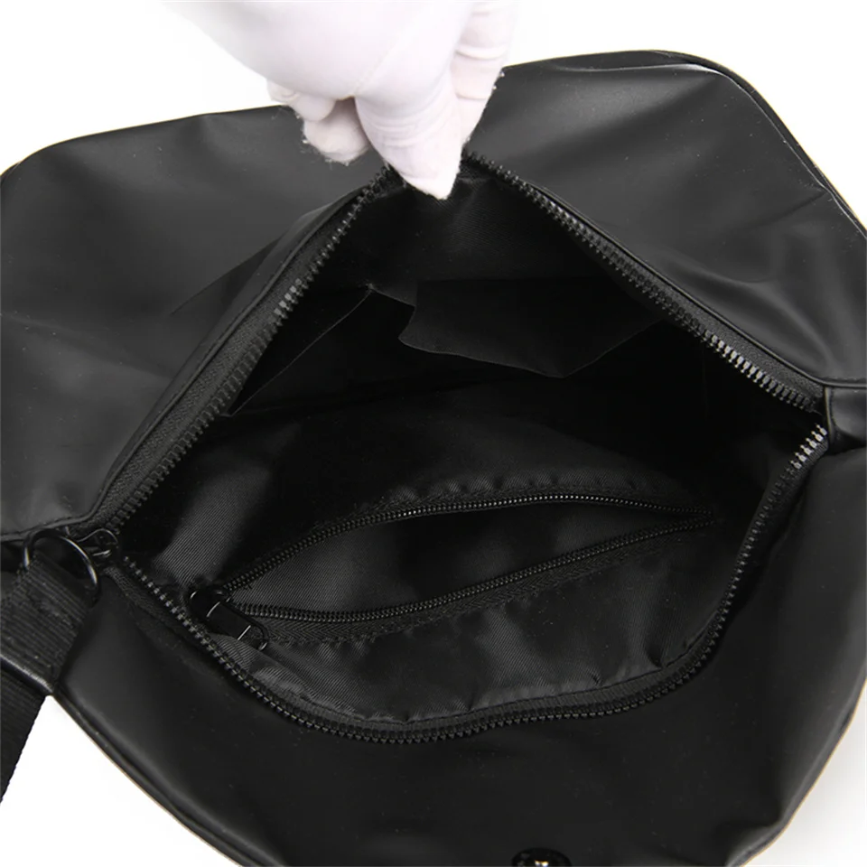 Fashion Men Crossbody Bag Plush Lightweight Tote Zipper Top-handle Package Travel Shoulder Bag