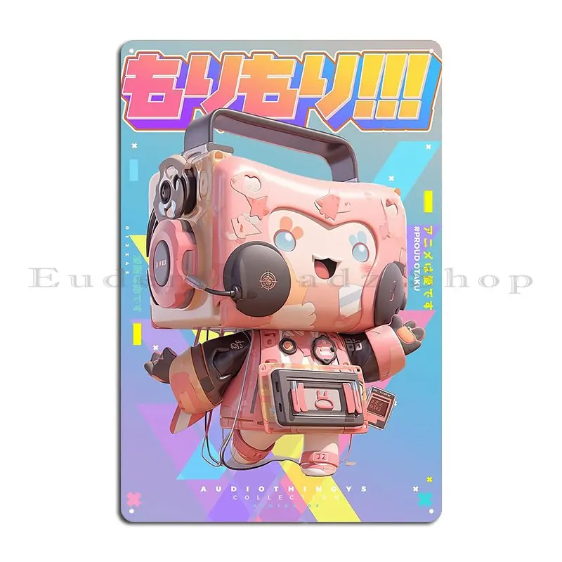 Chubby Boombox Audio Thingys Collection Anime Manga Otaku Metal Sign Rusty Cinema Mural Party Customize Tin Sign Poster