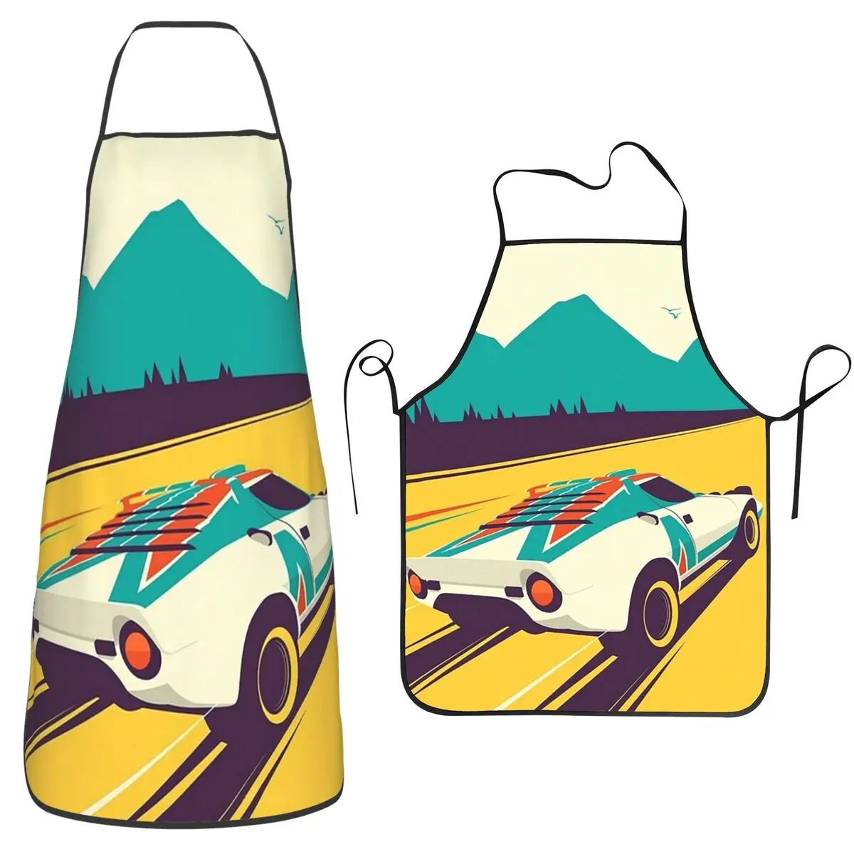 

Lancia Stratos Art Print Aprons Chef Cooking Baking Tablier Waterproof Bib Kitchen Cleaning Pinafore for Women Men Gardening