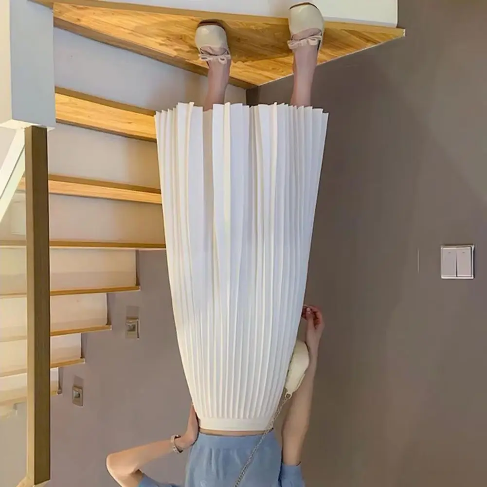 

Юбка-миди для женщин. Гладкая контурная юбка. Элегантная женская плиссированная юбка-миди с высокой талией. Однотонная утягивающая юбка на каждый день.