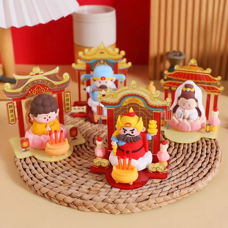 Chinese Deity Figurines Desk Organizer Creative Car Interior Zen