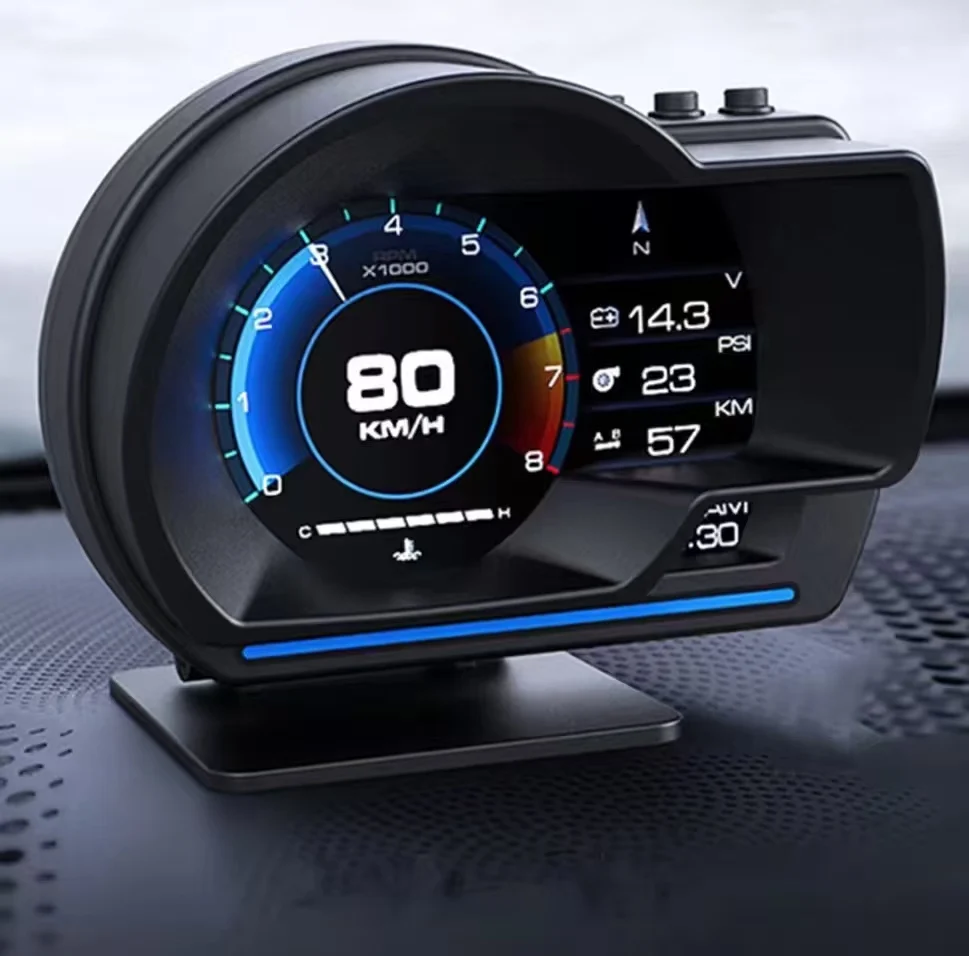 

Новейший автомобильный проекционный дисплей A501 OBD2 HUD: умный автомобильный измеритель, цифровой датчик оборотов, автоматический датчик температуры, сигнализация о перегреве воды и масла, одометр G4T8