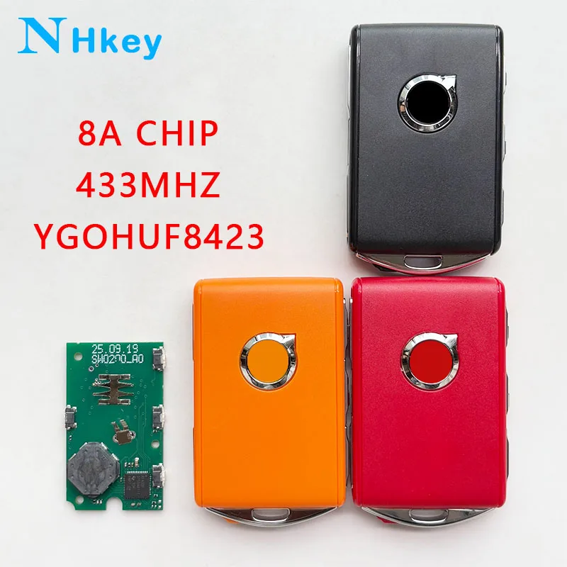 

NH key FCCID: YGOHUF8423 8A Chip 433Mhz Car Smart Remote Key For Volvo XC40 XC90 S60 S90 V90 XC60 4 Buttons