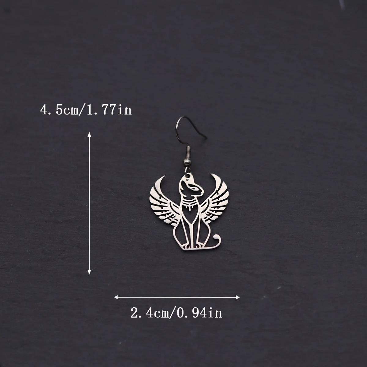 Kinitial Stainless Steel Egyptian Cat Goddess Earrings For Women Mystical Ancient Egyptian Design Jewelry
