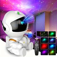 LED Galaxy Projector Star Remote Control Night Light Astronaut Starry Sky Space for Home Decorative Bedroom Children Kids Gift
