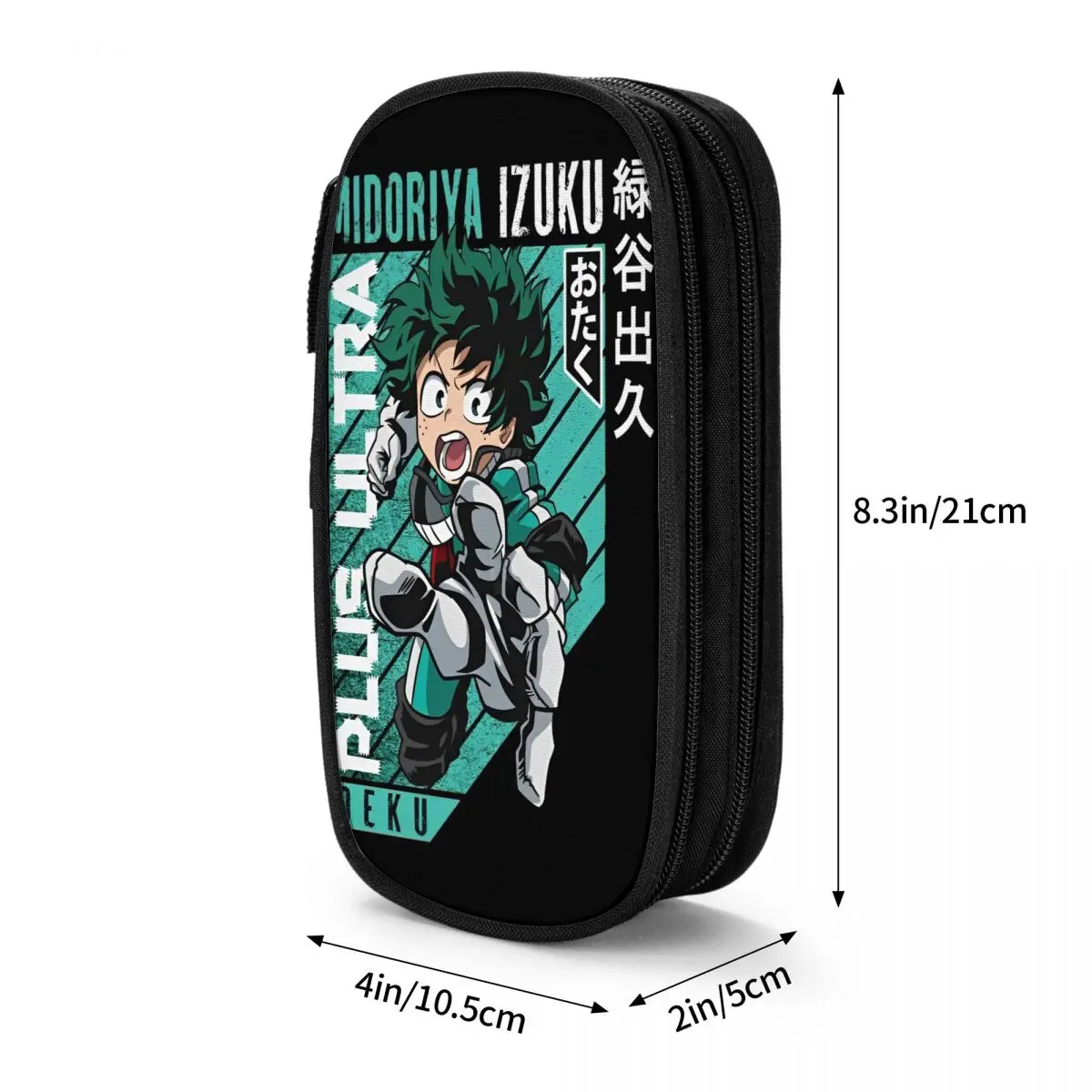 My Hero Academia Deku Estojos para Lápis, Porta Caneta para Menina e Menino, Grande Saco de Armazenamento para Estudantes, Papelaria Escolar, Clássico