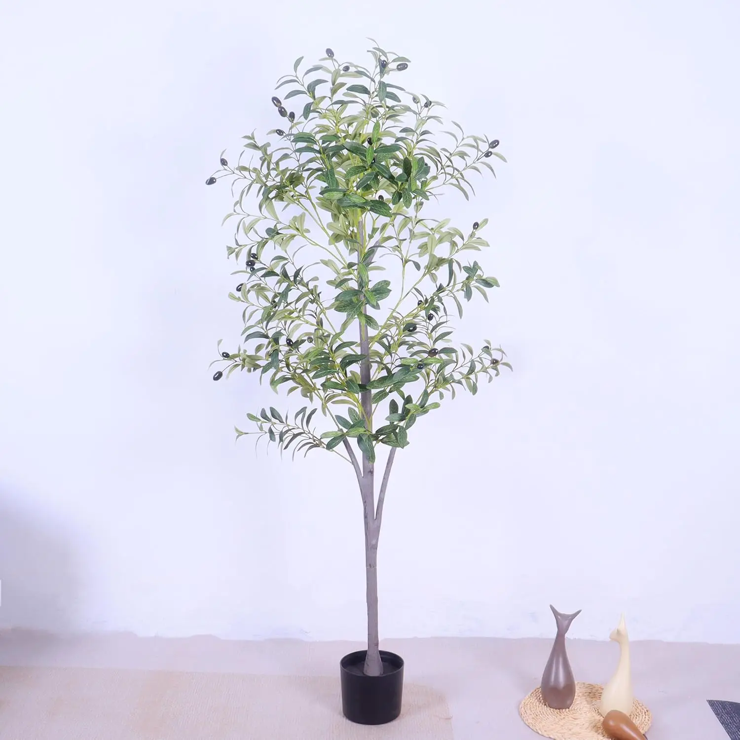 Simulated Olive Tree, Green Plant, Artificial Large Olive Fake Tree For Home Decoration And Housewarming Gifts, Set Of 1