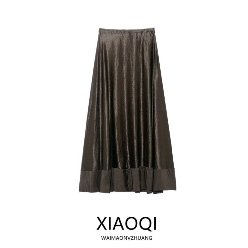 

Faionable Long Midi Skirt Women's Winter New Arrival High Quali Versatile Commute Ci Sle A-Line Loose Fit Skirt
