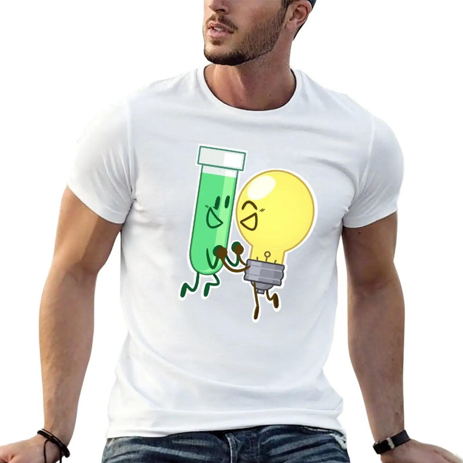 

Test Tube x Lightbulb (Inanimate Insanity) T-Shirt man t shirt heavy cotton man tshirt t shirts for man slim fit T-Shirt