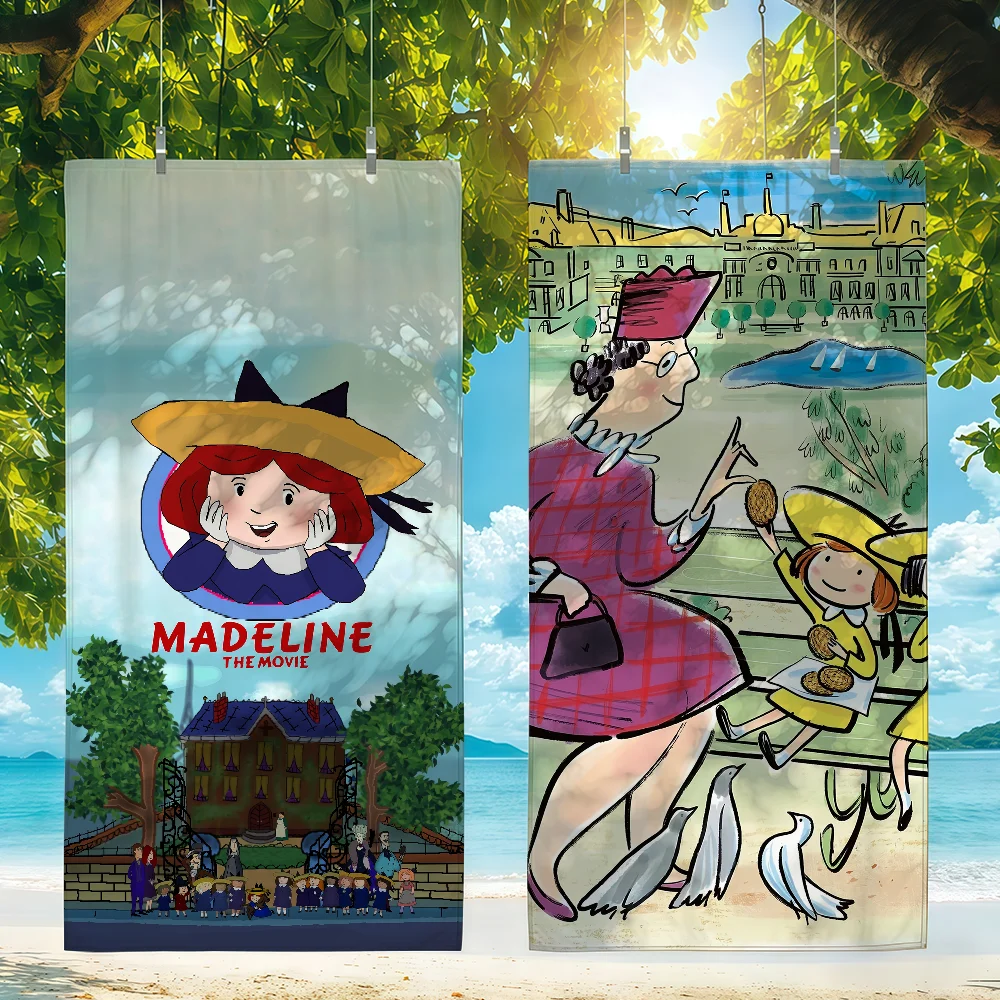 Cartoon Madeline Towel For Swim Yoga Gym Quick Drying Soft and skin-friendly Beach Towels All-Season