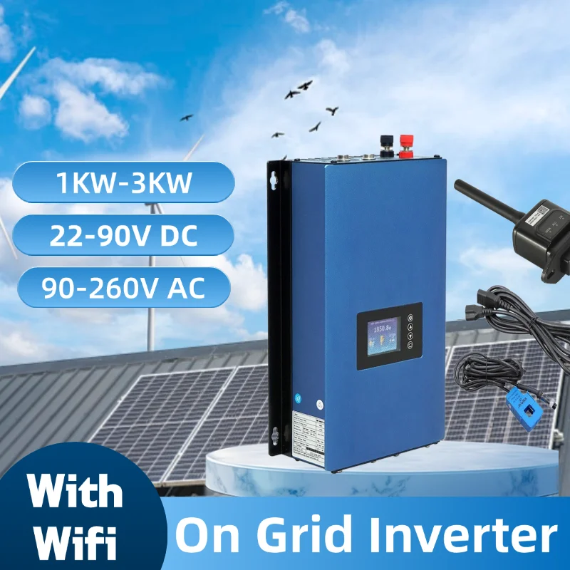 1000W 2000W 3000W 5000W Grid Tie Inverter Dump Load Resistor On Grid Inverter with WiFi for Wind Turbines Pure Sine Wave