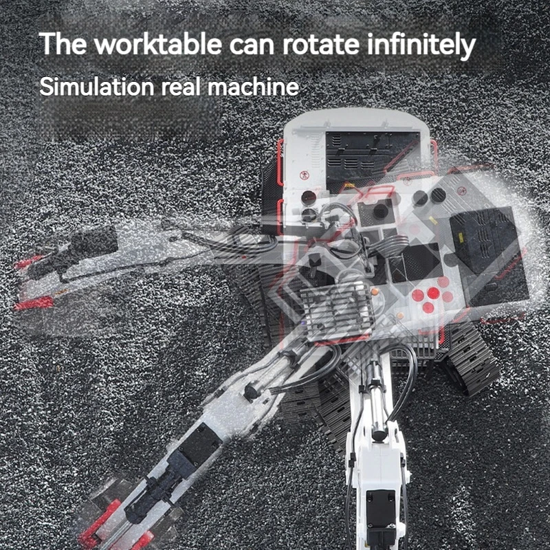 รถขุดของเล่นบังคับวิทยุ รุ่นอัลลอยคุณภาพสูง ของขวัญสำหรับเด็ก รถบรรทุก RC แบบจำลองเครื่องจักรกลวิศวกรรม