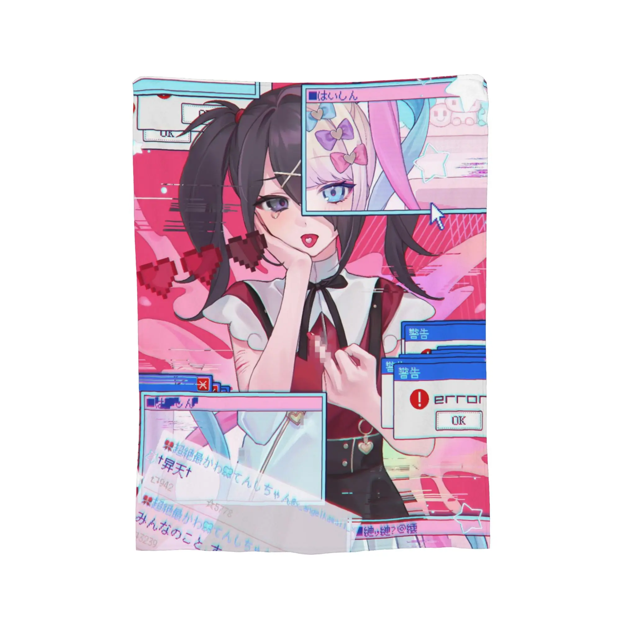 Needy Streamer Overload Ame-chan Blankets Fleece Decoration  Multi-function Soft Throw Blanket for Bedding Bedroom Quilt