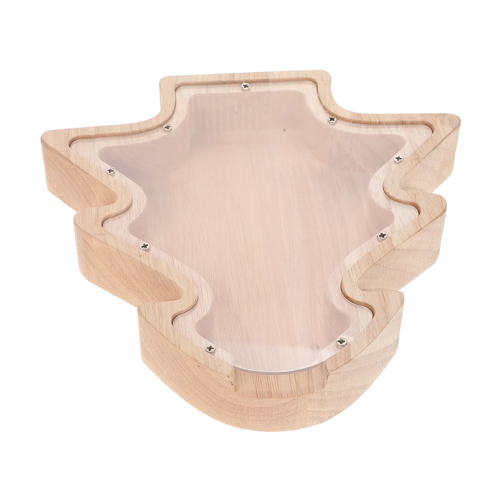 

Wooden Christmas Tree Piggy Bank Rustic Coin Holder Savings Box Christmas Gift for Adults Wooden Coin Bank