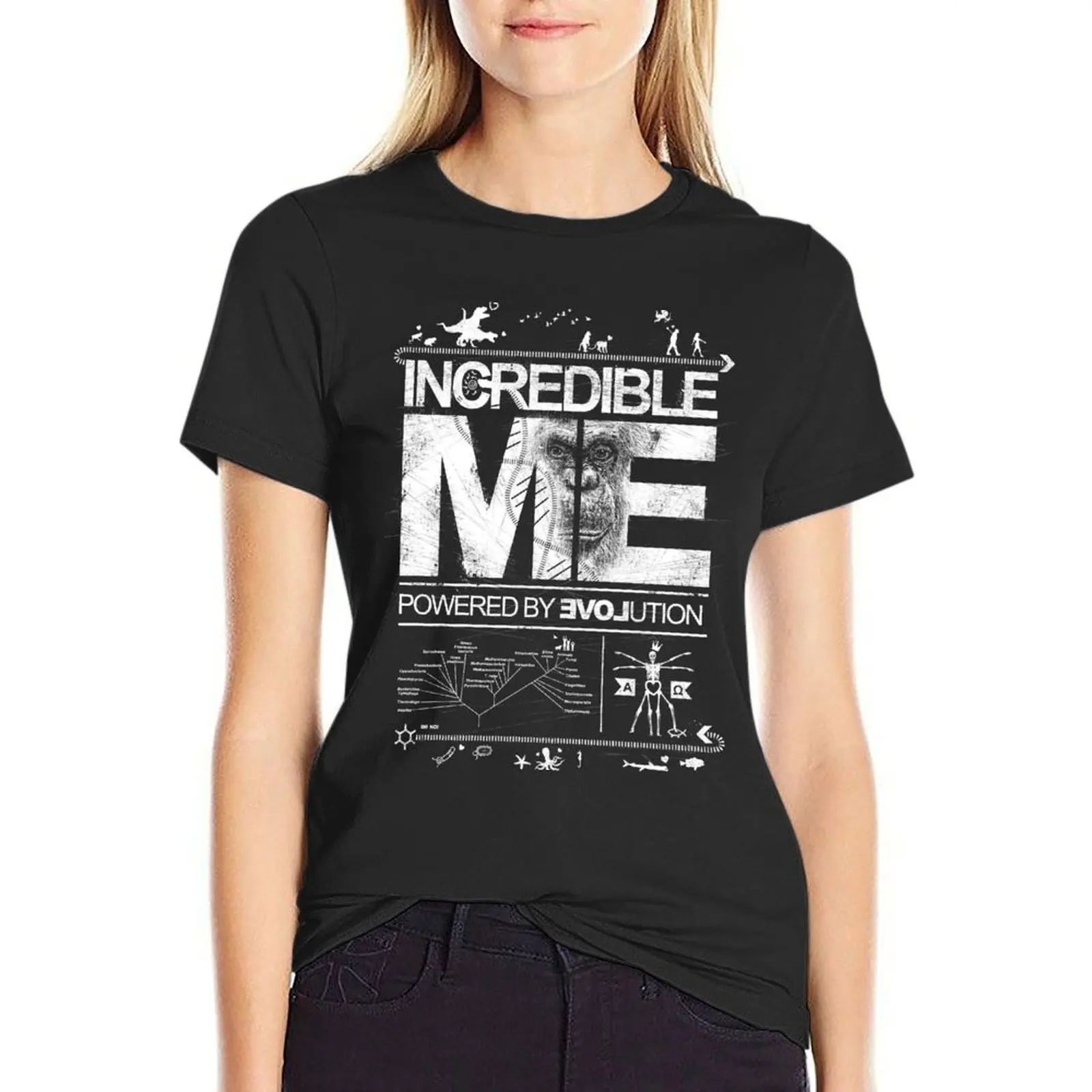 INCREDIBLE ME T-Shirt korean fashion Blouse vintage clothes oversized workout shirts for Women