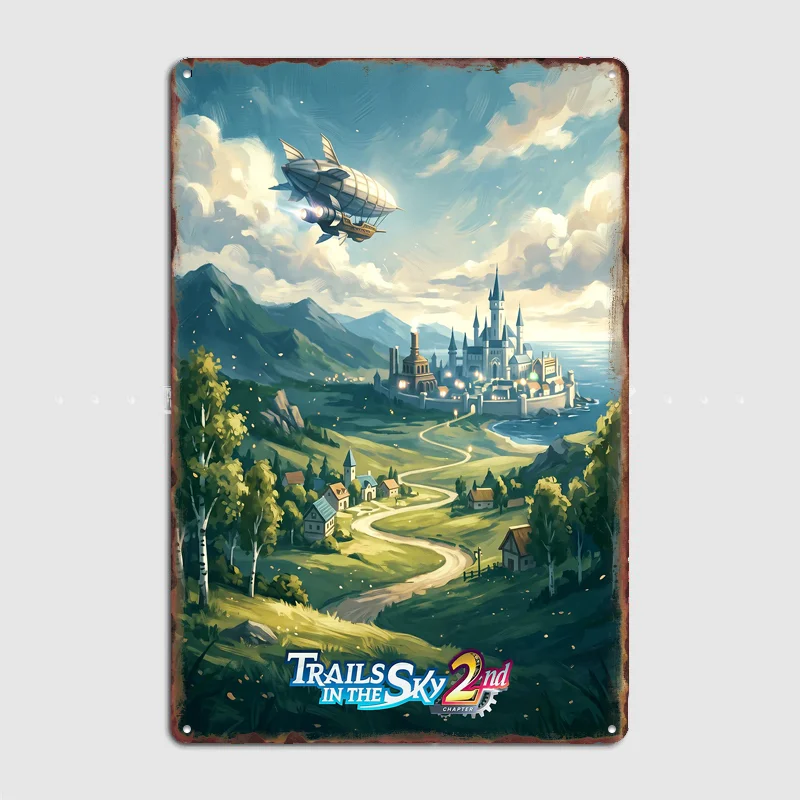 Trails in the Sky 2nd Chapter Metal Posters Sign Bar Club Custom Bedroom Indoor Wall Decor Tin Room Decoration Home Decor