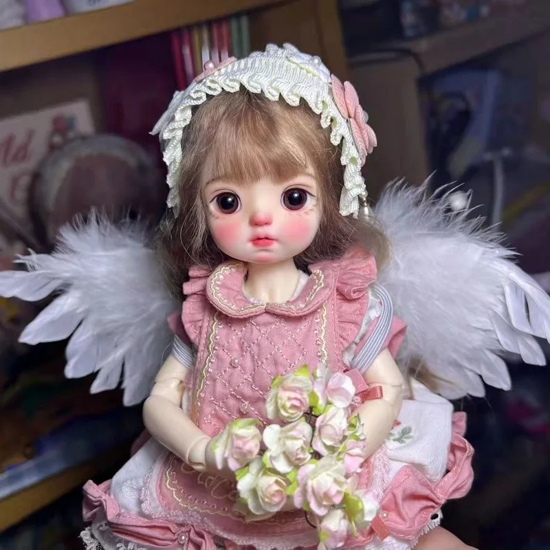 

4 Colors Kids DIY Mini Feather Angel Wing Newborn Props For 20cm EXO Idol Doll 1/6 1/4 1/3 BJD Doll Clothes Wings Accessories