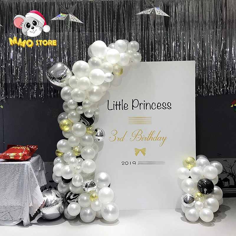 Wedding Engagement Decoration White Pearl Balloon Performance Birthday Party New Year Anniversary Colorful High Gloss Latex Ball