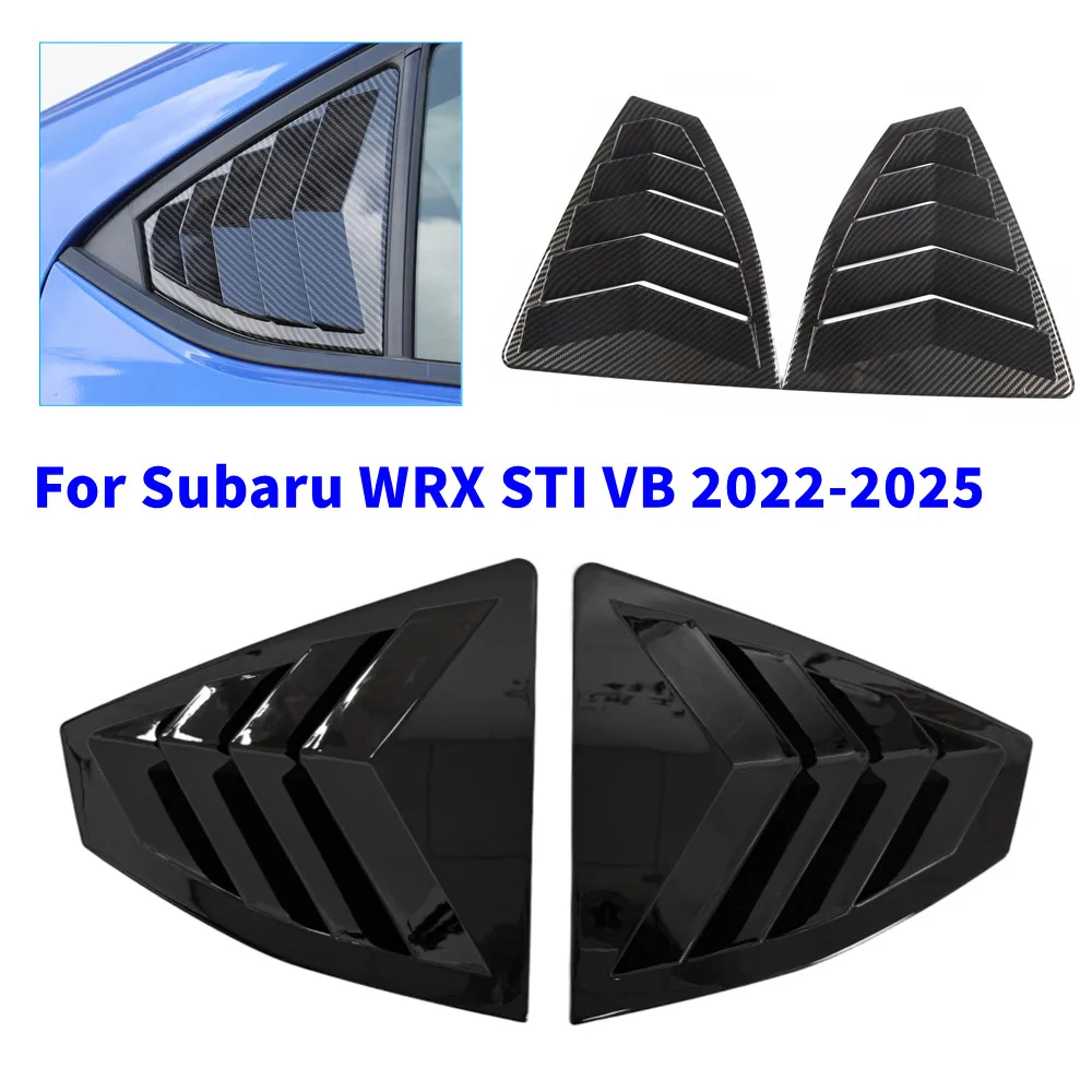 

2PCS For Subaru WRX STI VB 2022-2025 Car Rear Window Quarter Louver Cover Side Vent Shutter Trim Scoop ABS Accessories Parts