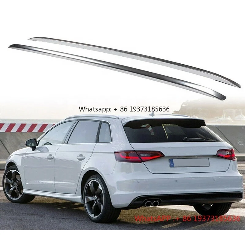 Aluminium Silver Roof Rails Rack Bars for Audi A3 S3 RS3 2014 2018 Sportback 8V