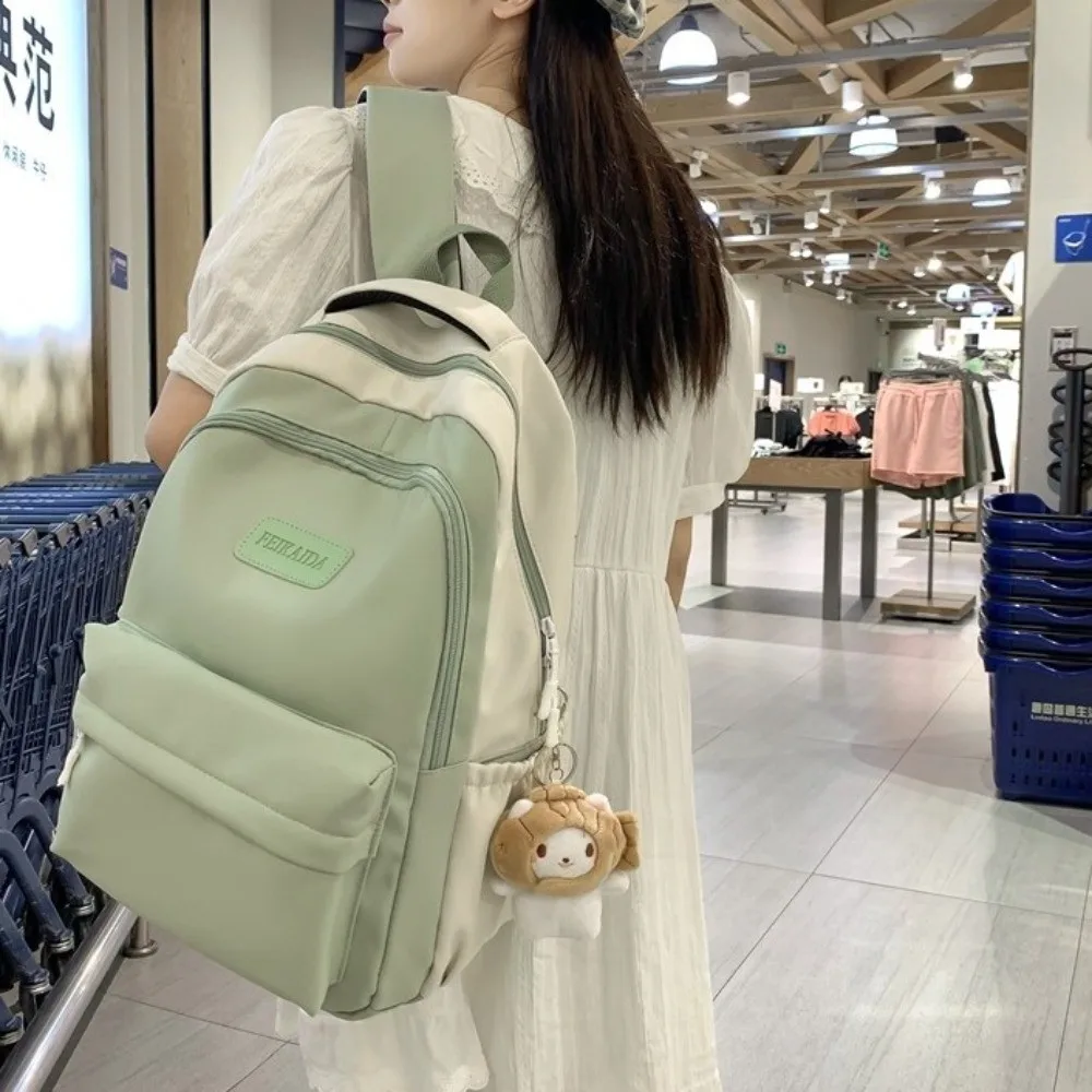 Fashion Nylon Backpack Large Capacity Multifunction Book Bag Breathable College Backpack Girls