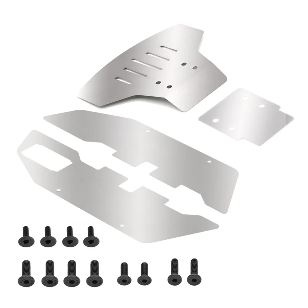 

Stainless Steel Front and Rear Chassis Armor Protector for Trxs Slash 2WD 1/10 RC Car Upgrade Parts Accessories