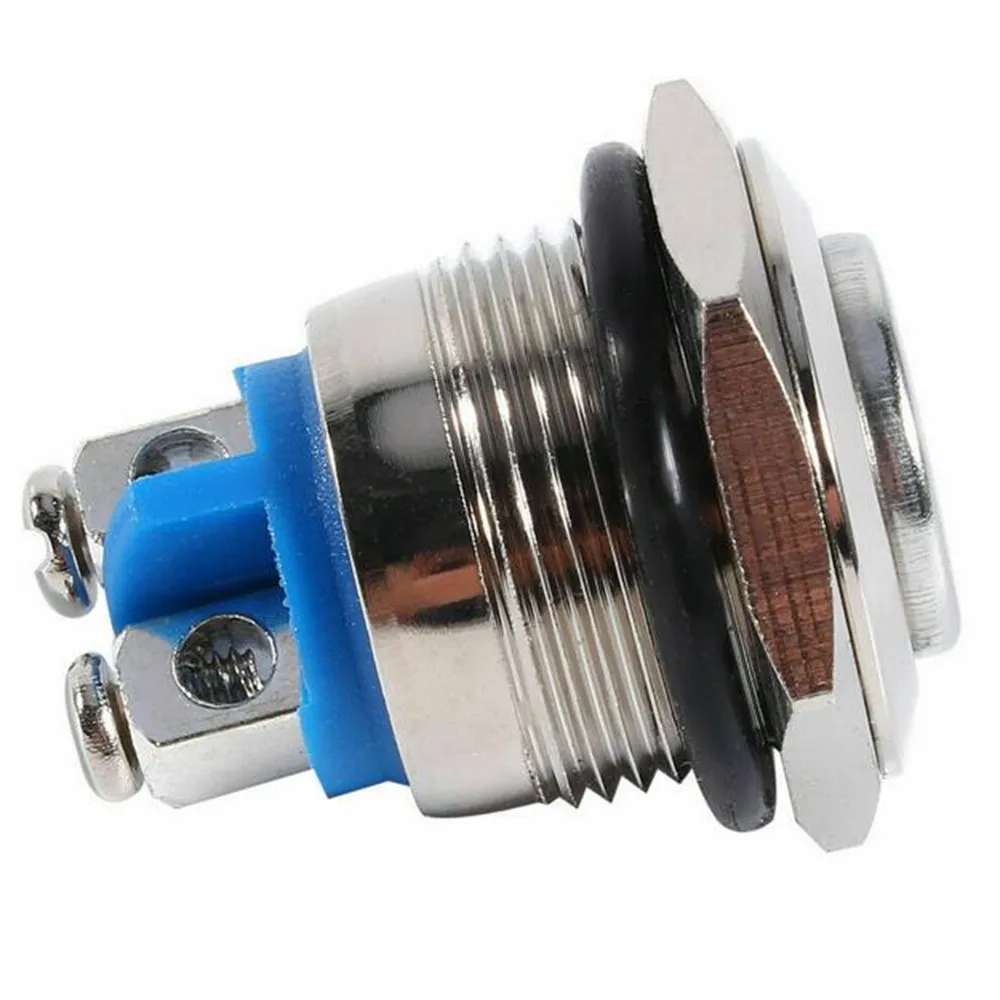 Waterproof 30 Amp Metal Momentary Switch 12V 16mm Offering Reliable Solution for Horn Starter and for nitrous Control