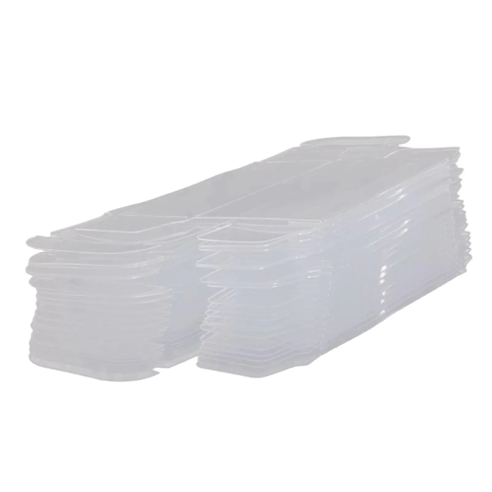 50 stuks PVC transparante doos beschermhoes voor speelgoedpoppen miniatuurbeeldjes