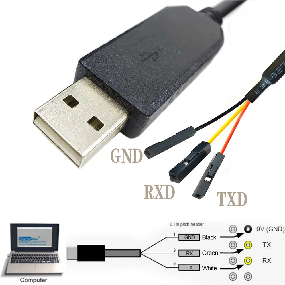 

FT232R USB to UART TTL Serial Cable for CPU MCU Demo EVB Raspberry Pi GPIO Debug Program Download Cable TTL-232R-RPI