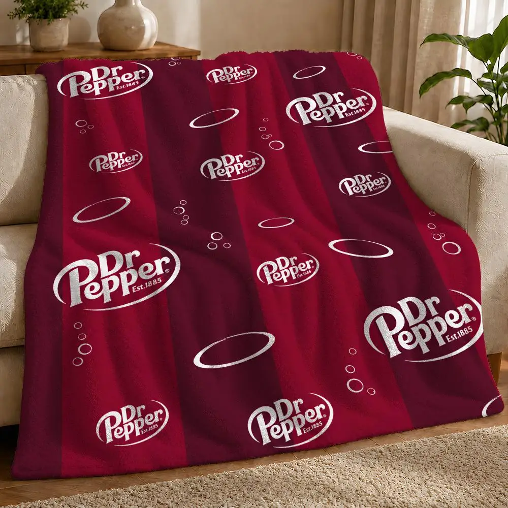 Dr Pepper Vintage Logo Throw 1pc Flannel Blanket Soft Lightweight Warm Cozy For Bedroom Sofa Bed