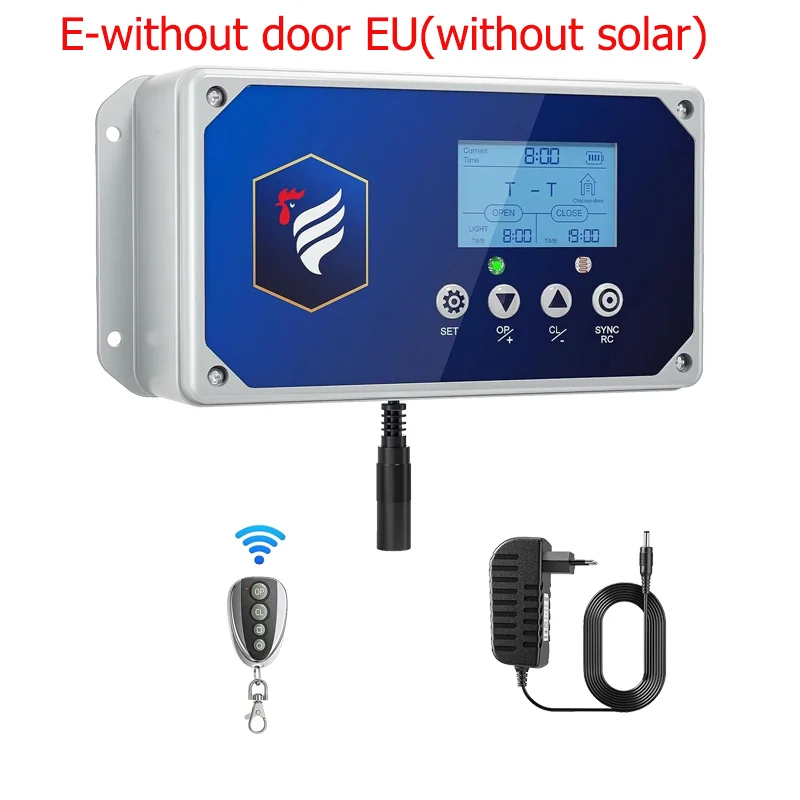 Automatische kippenhokdeur met afstandsbediening en timer, elektrische kippenhokdeurset, geschikt voor tot 3 kg.