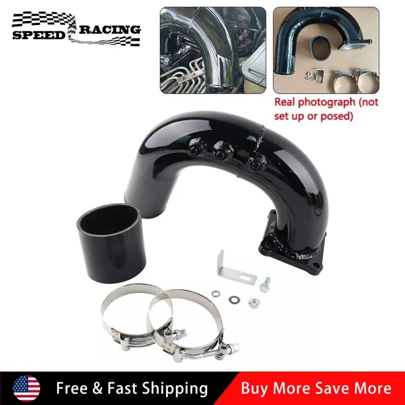 

High Flow Intake Elbow Pipe for 2003-2007 Dodge Ram 5.9L EGR-1042 Black Red Silver