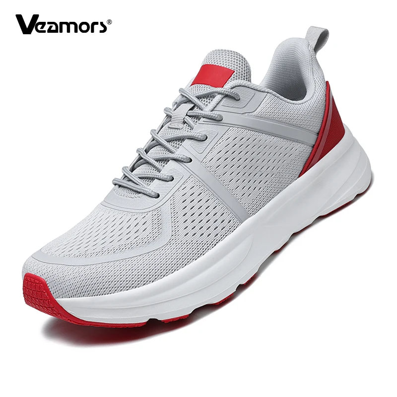 

Модная спортивная обувь с широким носком, мужские эластичные кроссовки для бега, повседневные кроссовки с дышащей сеткой, обувь для фитнеса на шнуровке, противоскользящая обувь