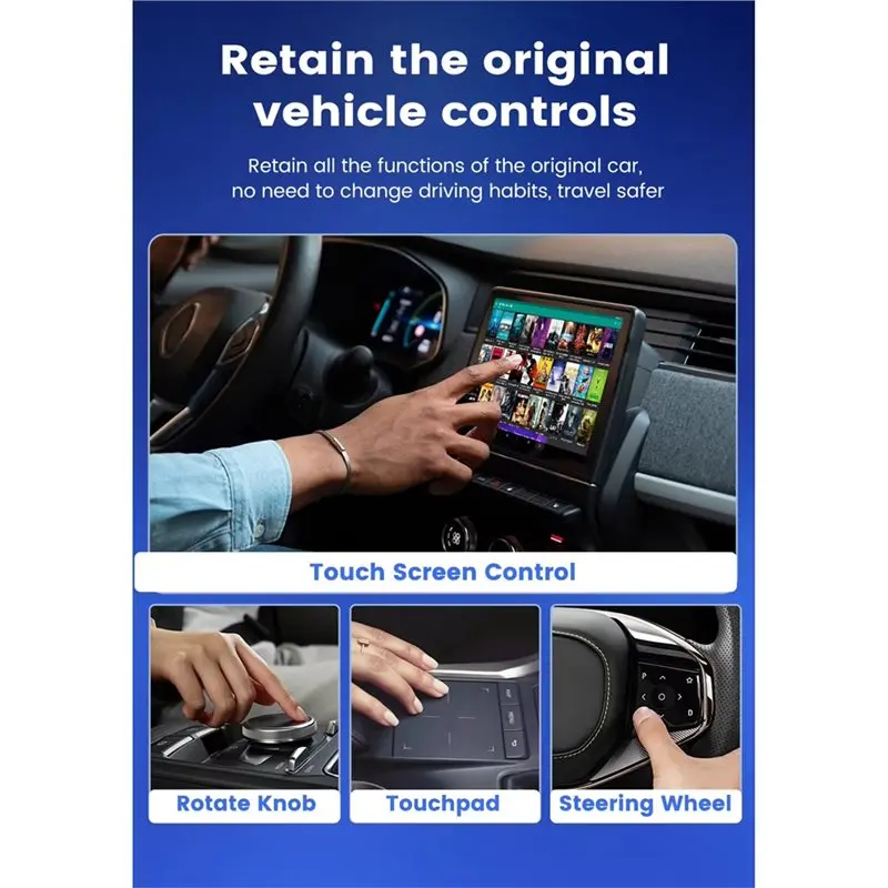 New-AI Smart Box 3In1 Carplay Android Auto/USB Dongle Adapter -Compatible Wired-To-Wireless 2+ 16GB