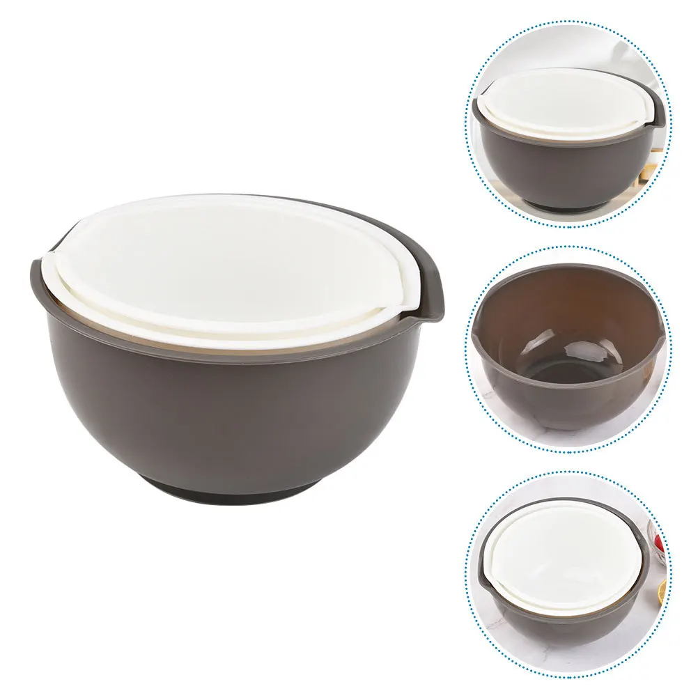 

3 шт. миски круглой формы, большая емкость, салатники из материала Премиум-ПП, легкая портативная многофункциональная кухонная посуда
