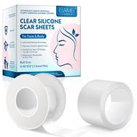 1 Roll Invisible Silicone Scar Sheets , 2.5cm X 150cm Self-Adhesive Scar Cover Tape Reusable and Effective Skin Care Strips
