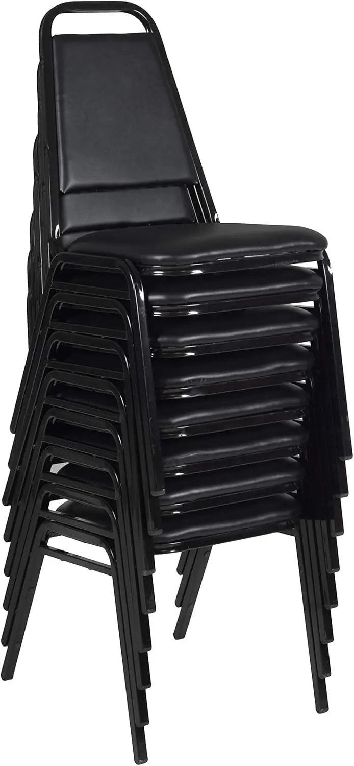 Restaurant Stack Chairs (Set Of 8), Black