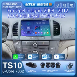 Car Radio Carplay Android 16 For Opel Insignia 2008 - 2012 For Buick Regal 2009 - 2013 Navigation GPS Stereo 4G Wifi No 2din DVD