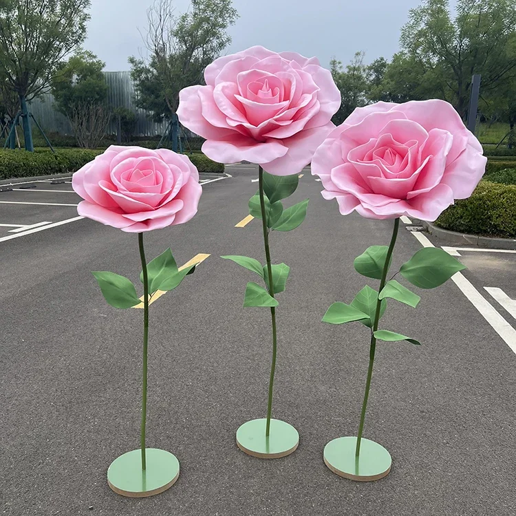 Set of 3 Decoration MariageGiant Rose FoamFlowerWeddingRoadLead BigRose Birthday Party Event Home Decor Window Exquisite Display