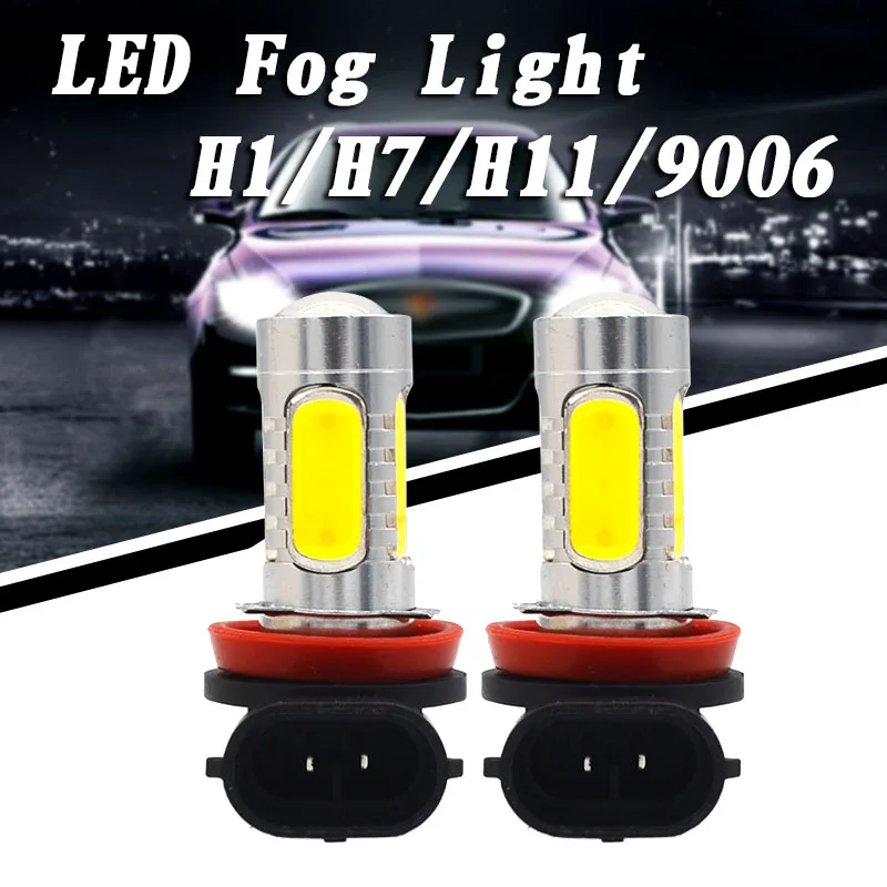 

2 PCS Super Bright H1 H3 H7 H8 H11 LED Car Bulbs 12V 7.5W Yellow White Car LED Fog Light HB3 9005 9006 880 881 LED Auto Lamp