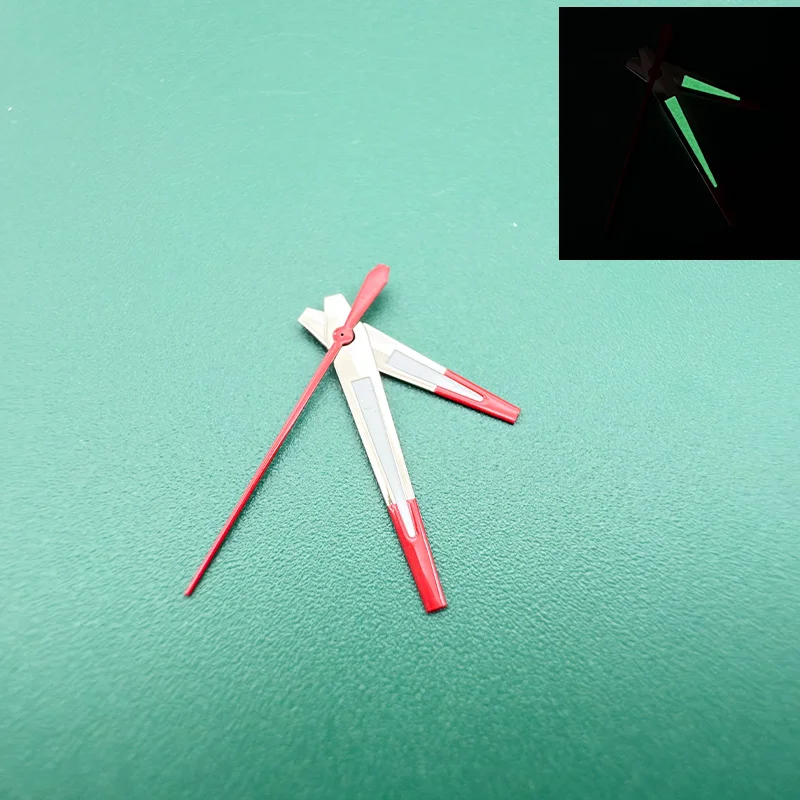 

NH35 Hands 14.5mm Watch Hands Color Blocking Red, Silver and Green Luminous Pointers Fit for NH35 NH36 4R35 4R36 7S26 Movement