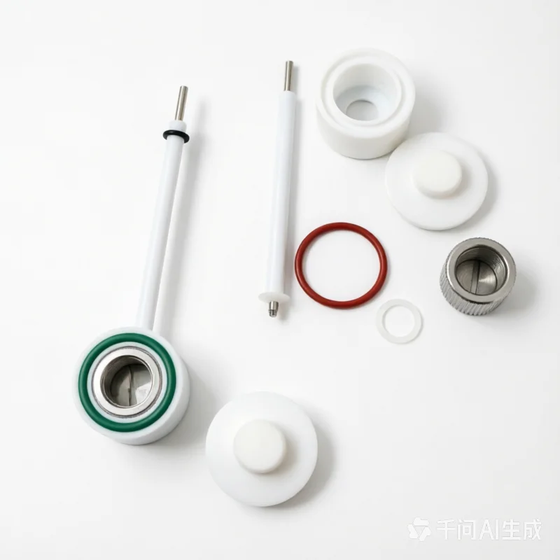 SF210 PTFE Electrode Clip, Replaceable Sample Holder 6mm Rod Working Area 1cm² for Electrochemical Lab