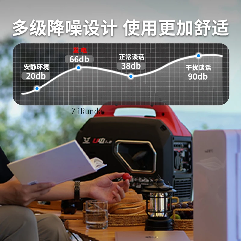 Silent frequency conversion generator set 220V household small stall outdoor camping oxygen generator power generation